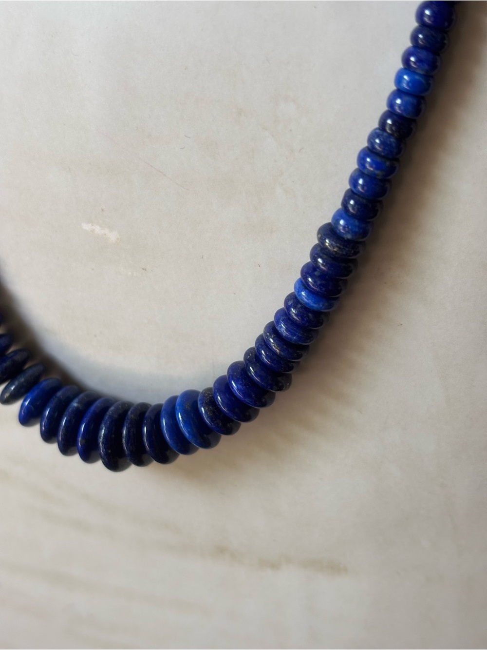 Jay King DTR 925 Lapis Lazuli Rondelle Necklace 17–20” Sterling - Picture 7 of 11